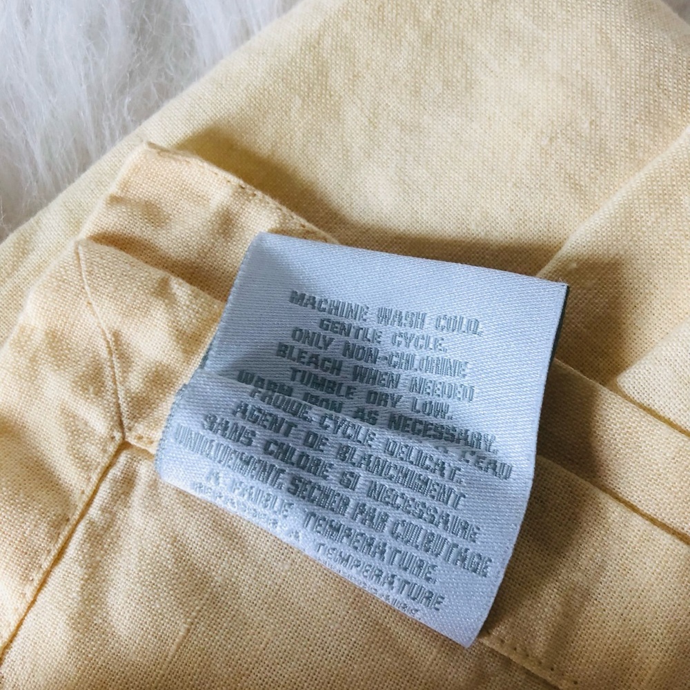 Restoration Hardware Linen Shower Curtain Yellow - Picture 4 of 5